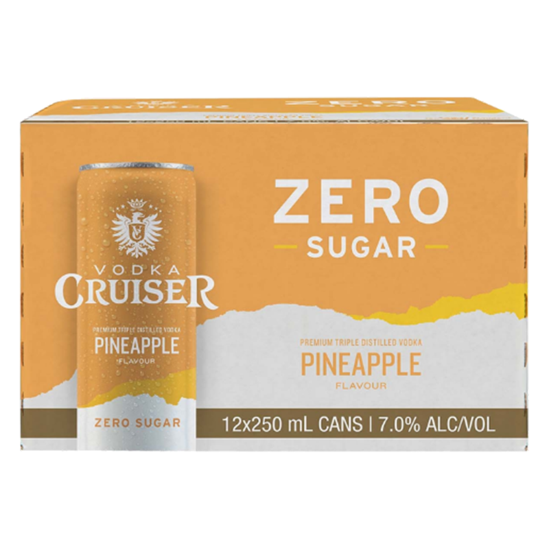 Crusier Zero Sugar Pineapple 7% 250ml 12pk Cans