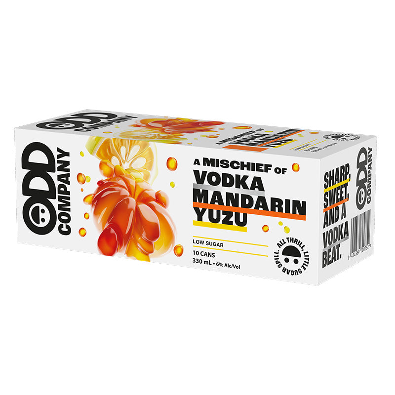 Odd Company Vodka Mandarin & Yuzu 6% 10 Pack Cans 330ml